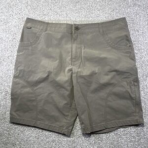 Kuhl Shorts Mens 40 Green Hiking Outdoor Chino Pockets Travel Trail Casual